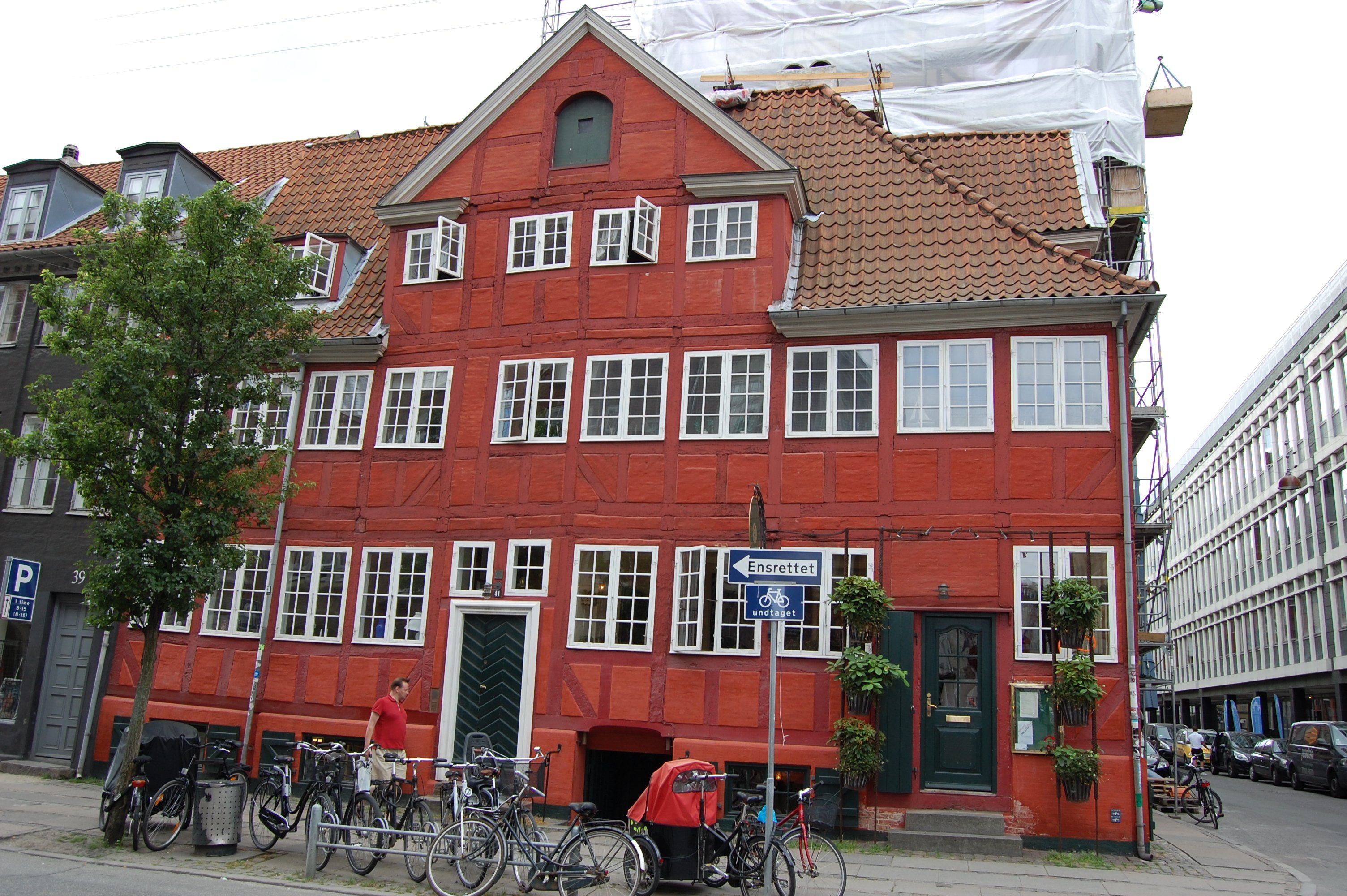 red building