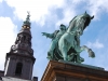 Christiansborg Palace and statue