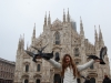 Bri and Pigeons at the Duomo